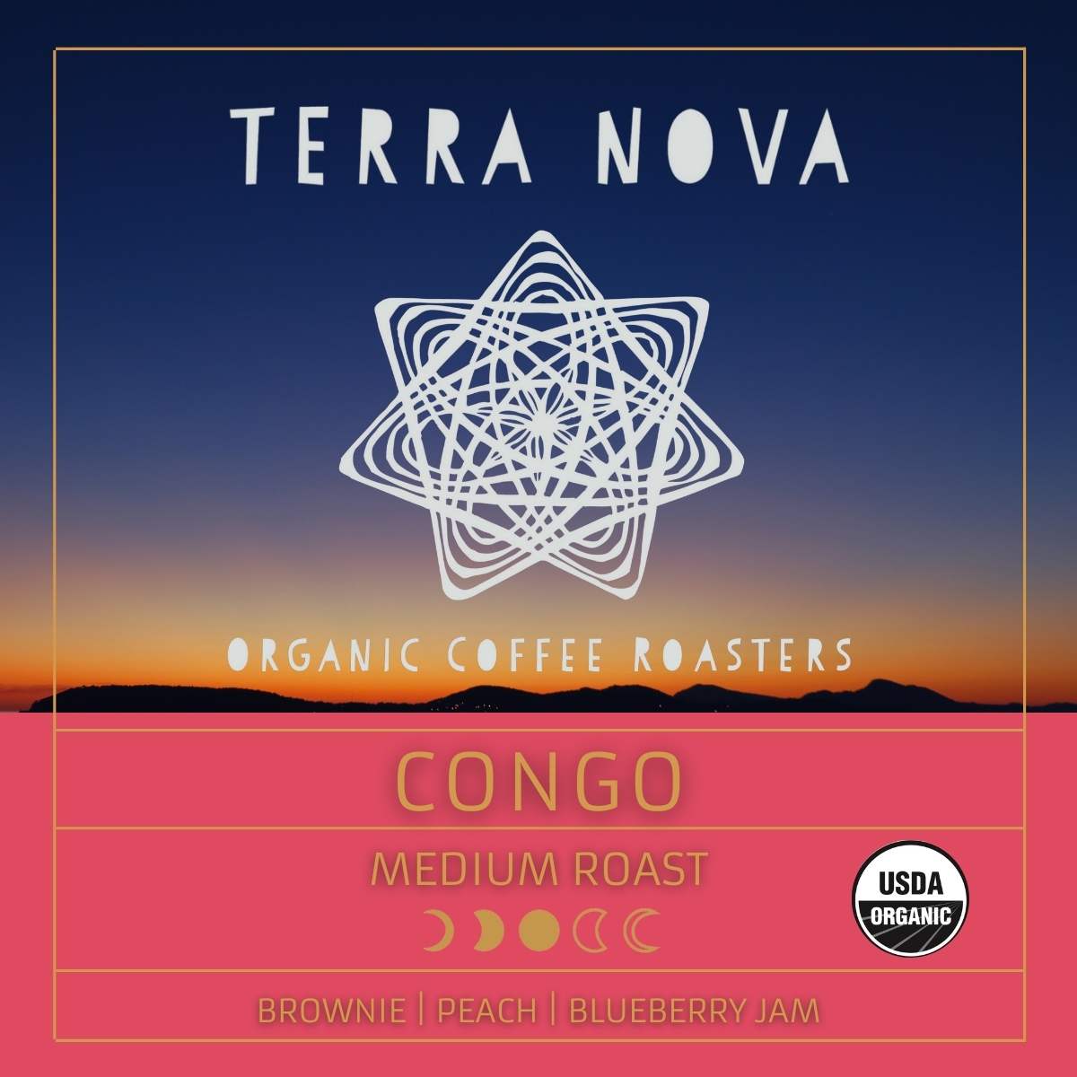 Organic fair trade Congo coffee. This complex brew is bright and crisp, and at the same time, soft and smooth. 