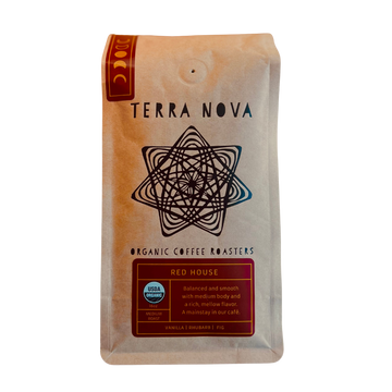 Terra Nova Organic Coffee Roasters bag on a white background