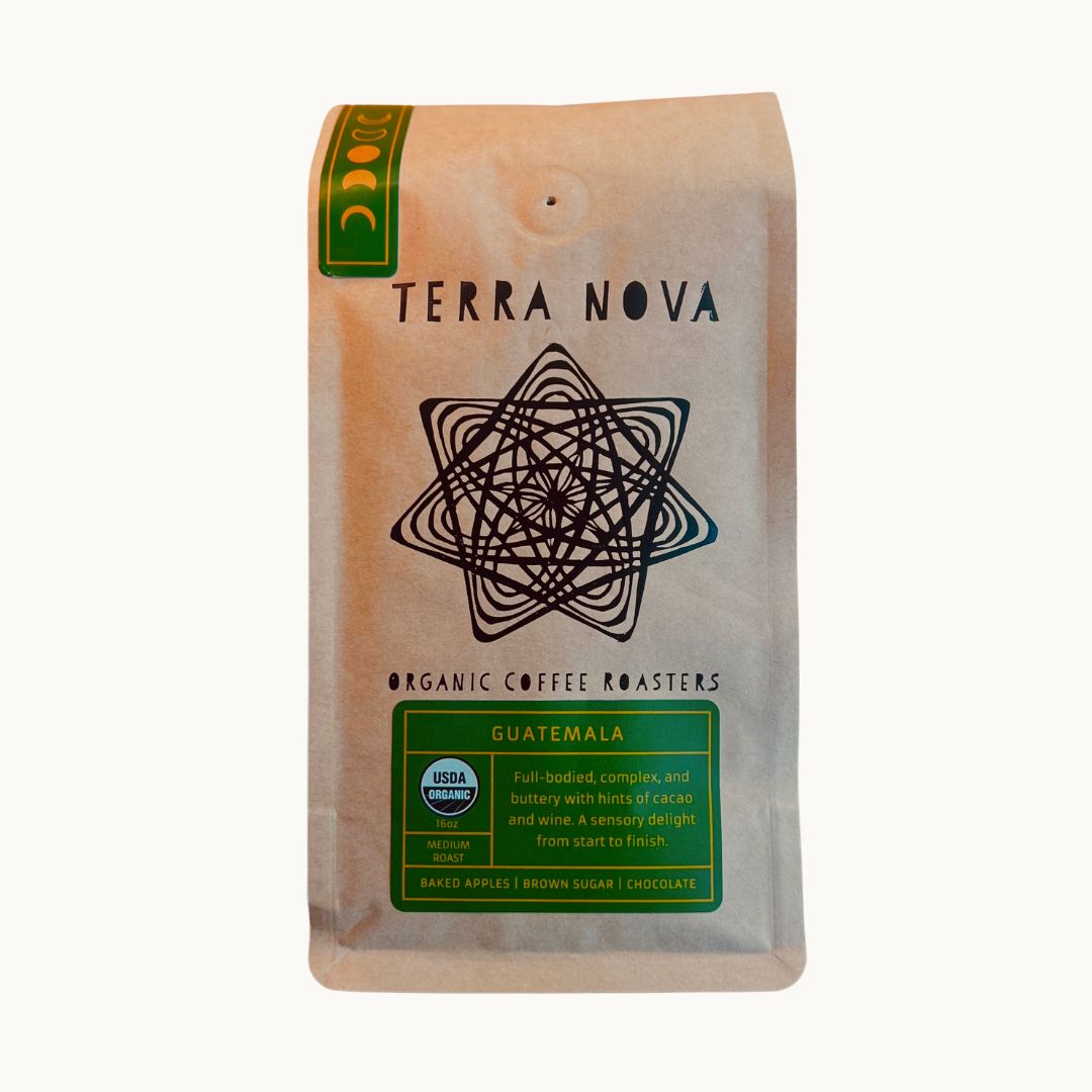 Single-origin Guatemalan coffee brought to a crisp medium roast. Full-bodied and nutty with hints of chocolate and wine. It’s also sweetly floral and great for an anytime pick-me-up. Our coffee beans come from several small cooperatives working together under ASDECAFE, a sustainable coffee association with organic certification and over 1,000 producer-members. Freshly roasted and packaged to order. 