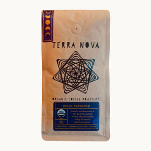 Created for our espresso bar, Decaf Espresso is a delicious dark roast to enjoy any time. We love it in a French Press! This naturally decaffeinated coffee is rich and smooth, with a toasted flavor and full mouthfeel. Perfect as a gentle digestive after a rich meal. Swiss Water® Process is a method to decaffeinate coffee that is 100% chemical-free. Freshly roasted and packaged to order.