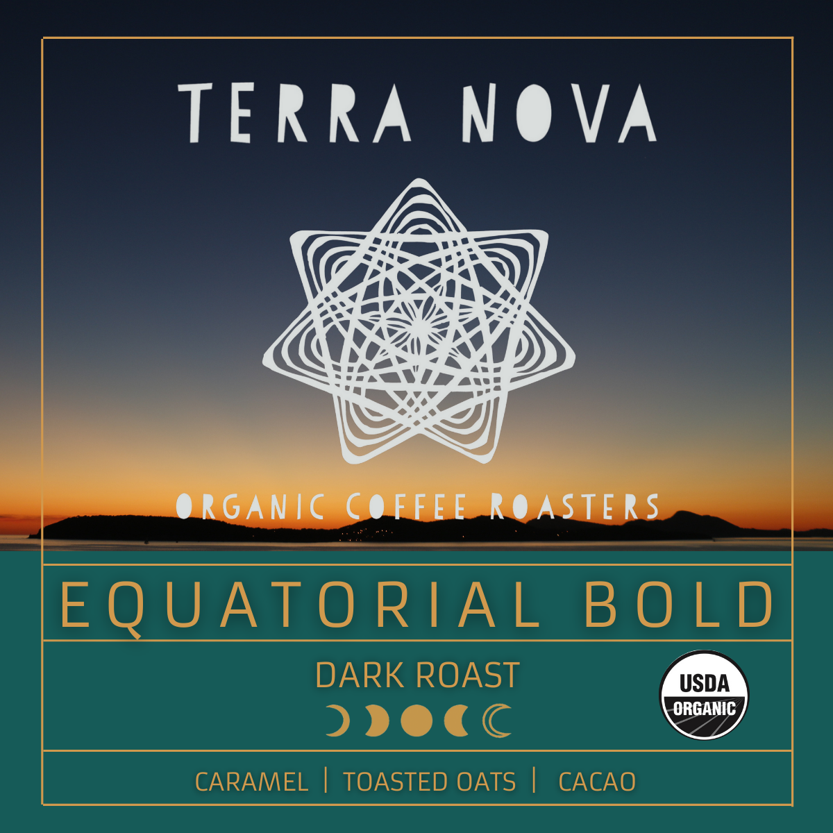 Equatorial Bold is distinctly robust and slightly smoky with mild acidity, satisfying aromas, and a smooth mouthfeel. 